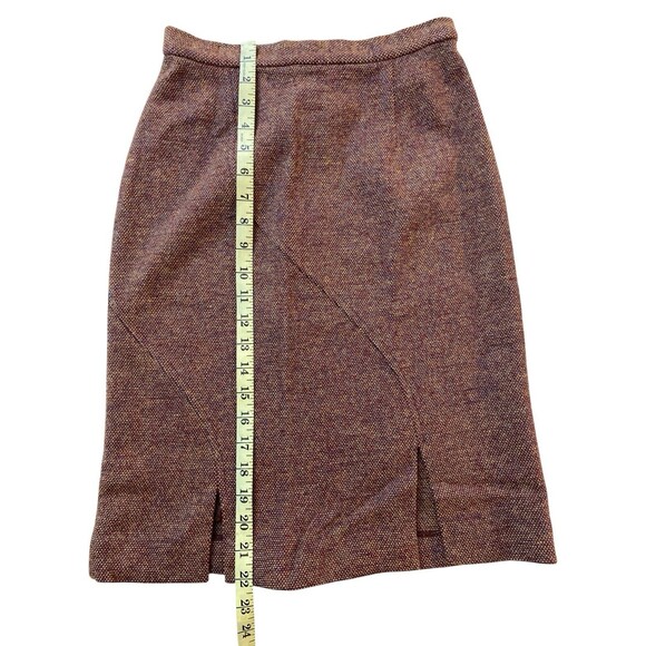 Vintage Eitie Women’s Wool Blend Skirt Suit Set Blazer Jacket Brown EU 38 US 6-8 - Picture 6 of 16